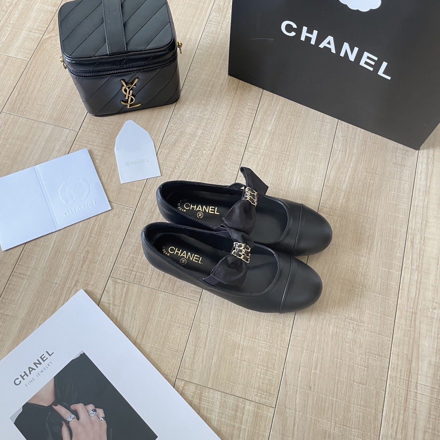 Chanel Leather Bow Shoes