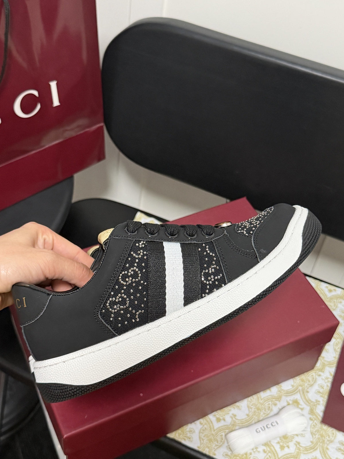 Gucci Crystal Sneakers