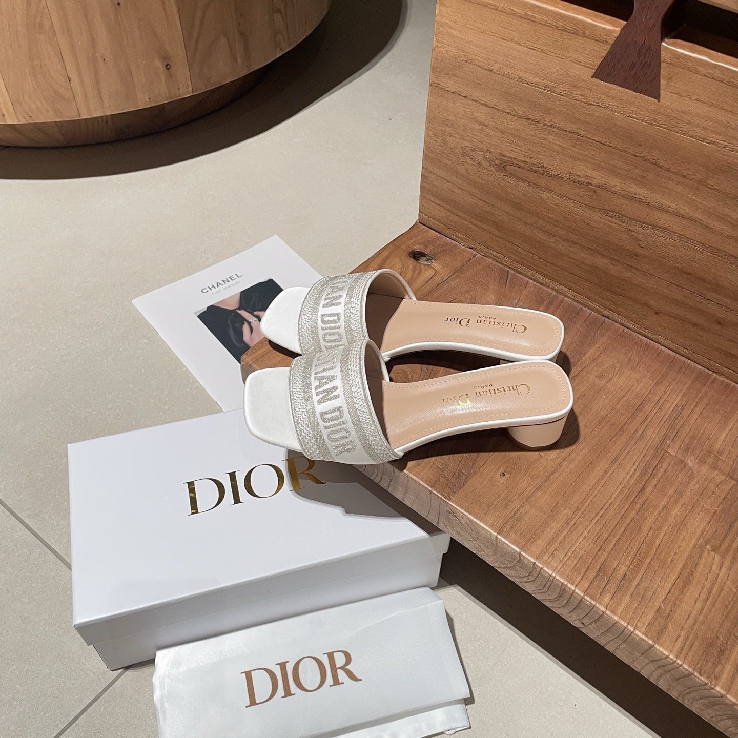 Dior Embroidered Slides