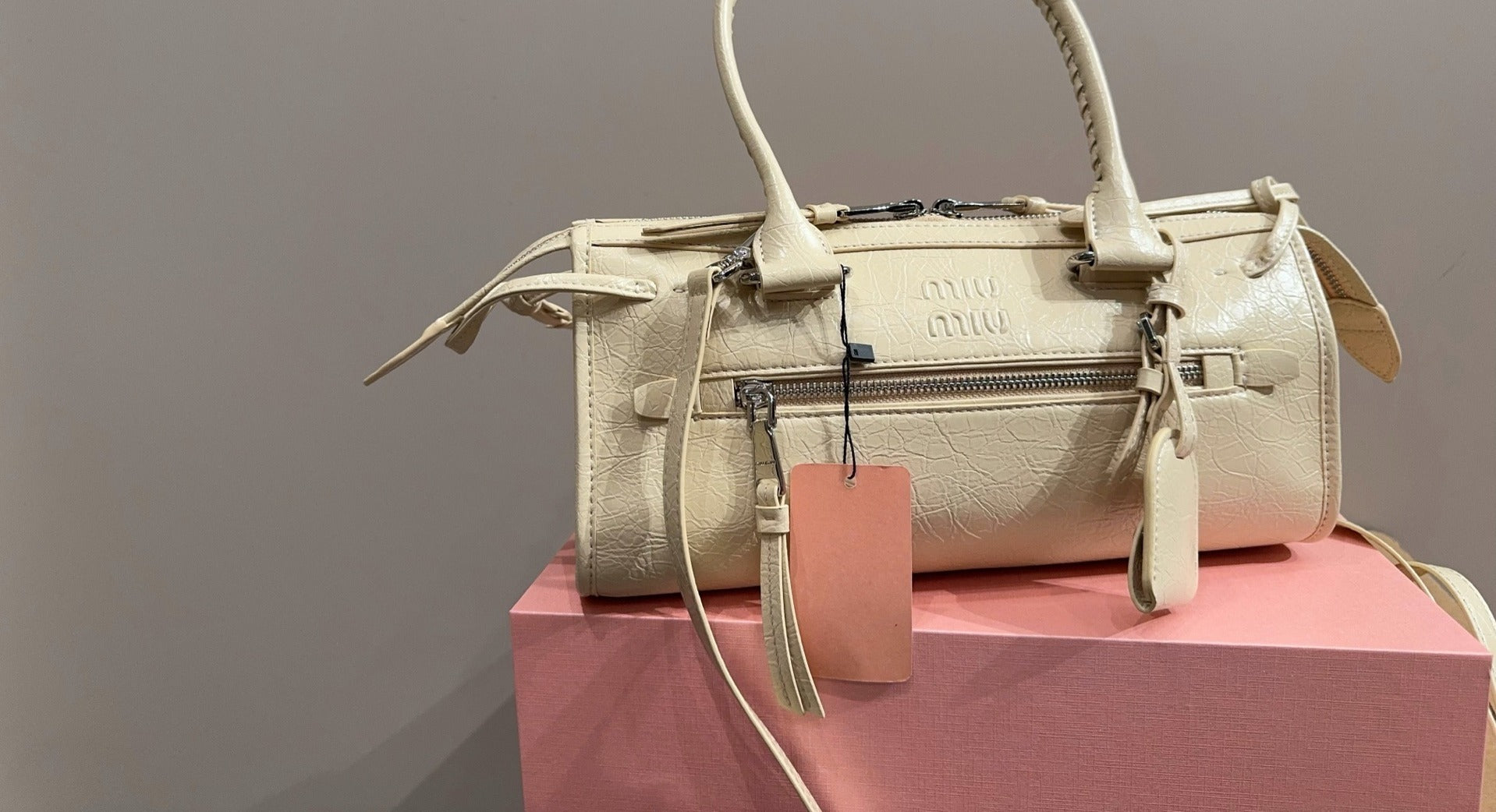 Miu Miu Leather Zip Handbag
