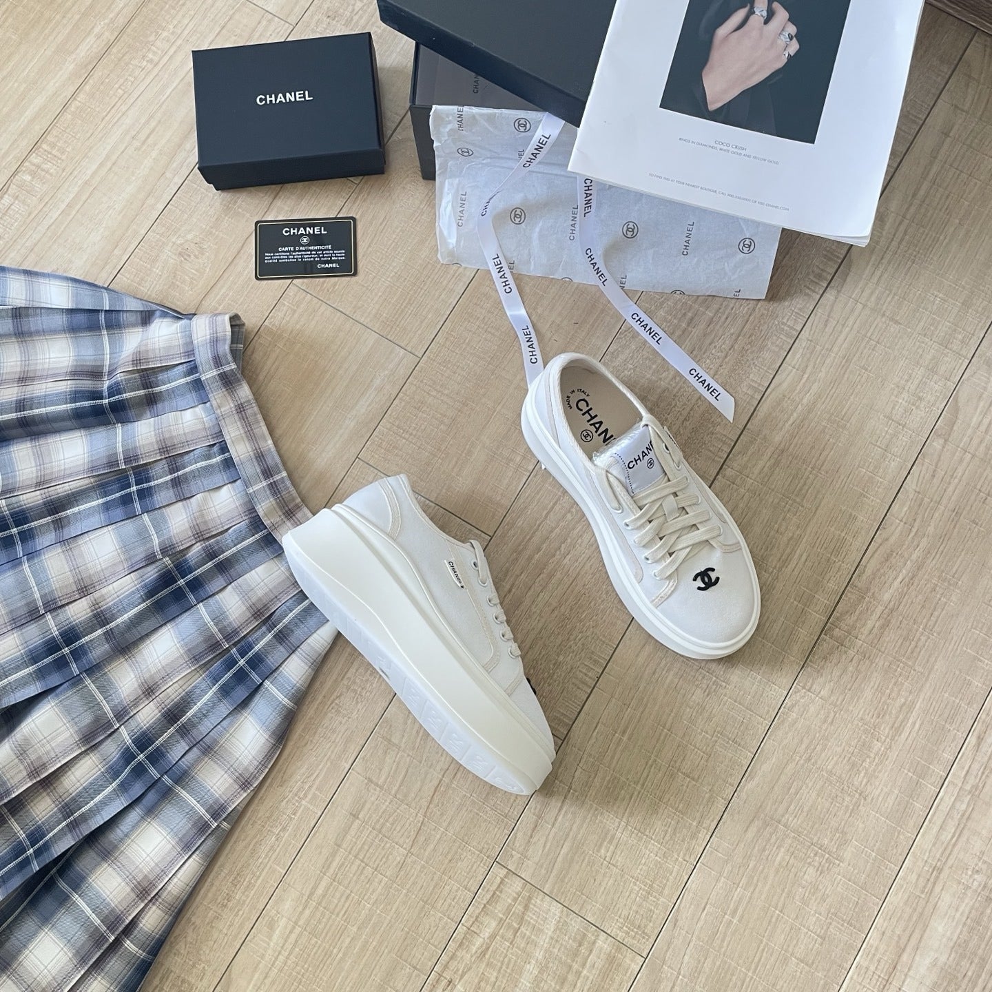 Chanel Canvas & Leather Canvas Shoes