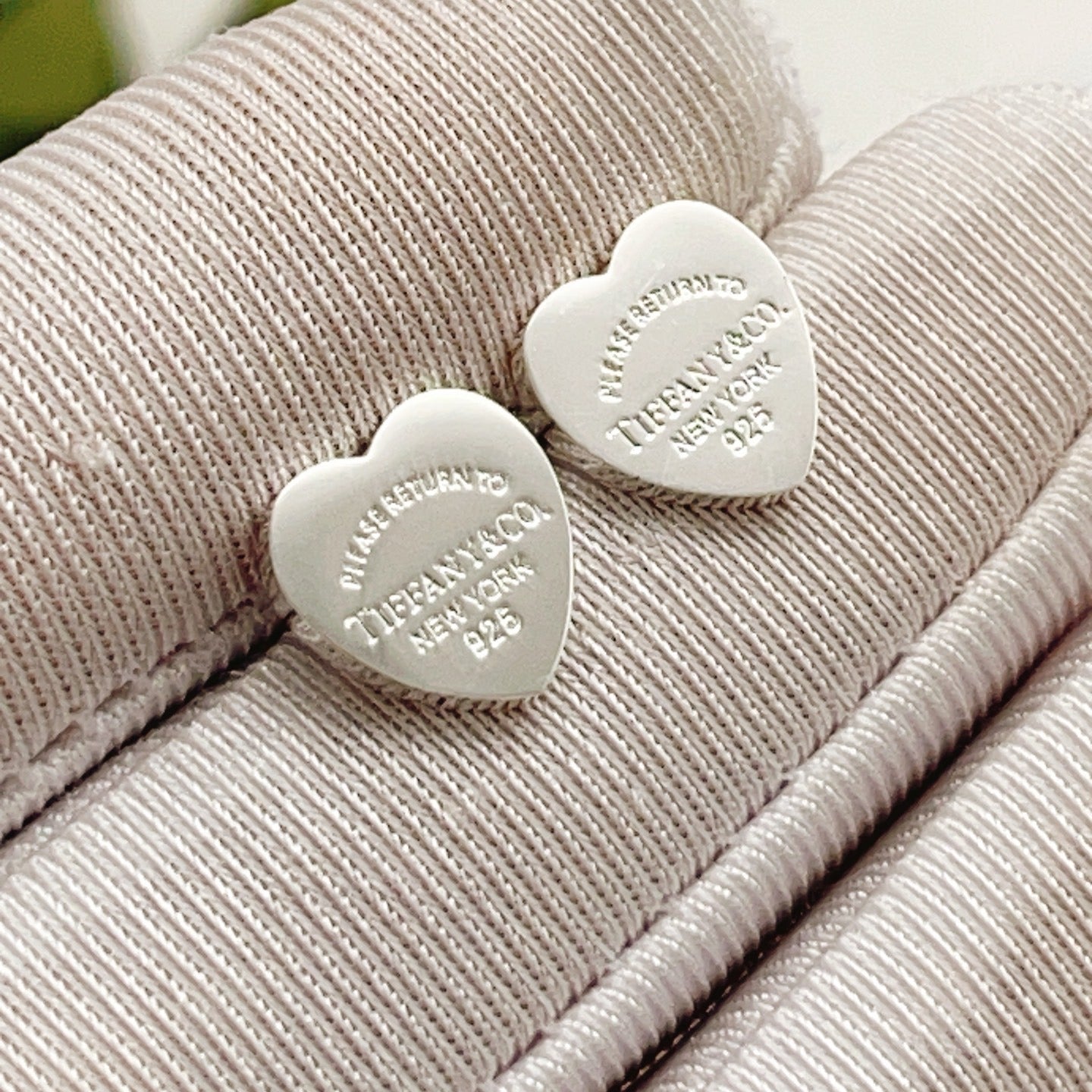Tiffany & Co. Silver Brass Heart Earrings