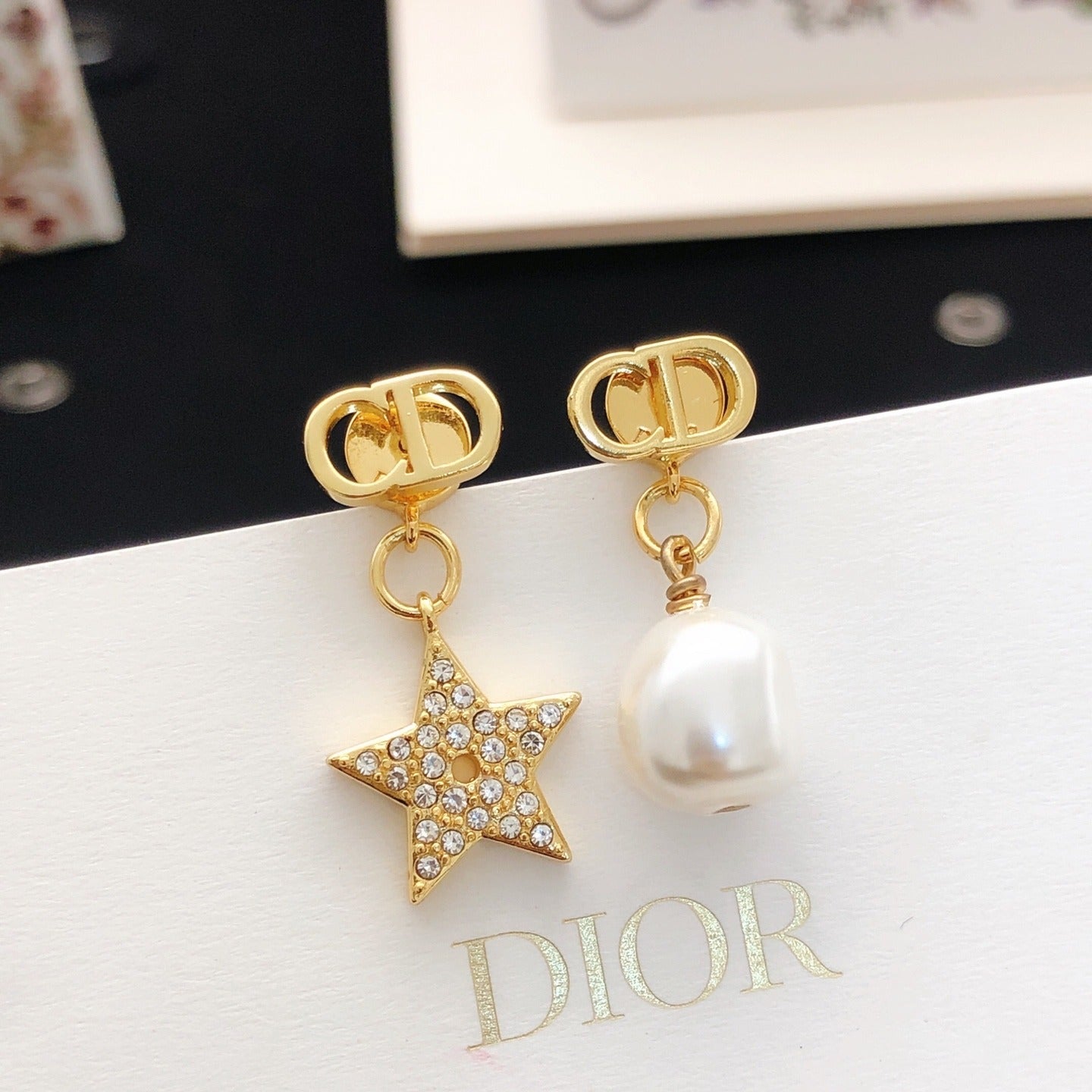 Dior Brass Star Earrings