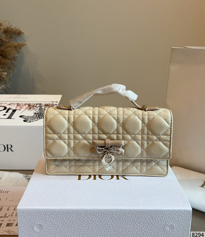 Dior White Bow Clutch