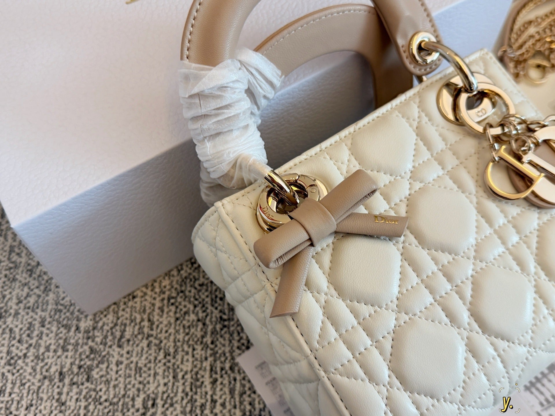 Dior Pink Bow Clutch