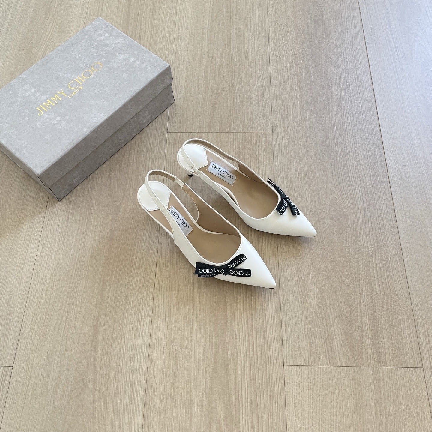 Jimmy Choo Patent Leather Bow Sandals