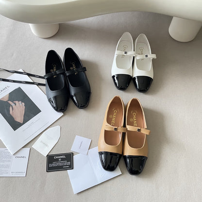 Chanel Leather Square Toe Shoes