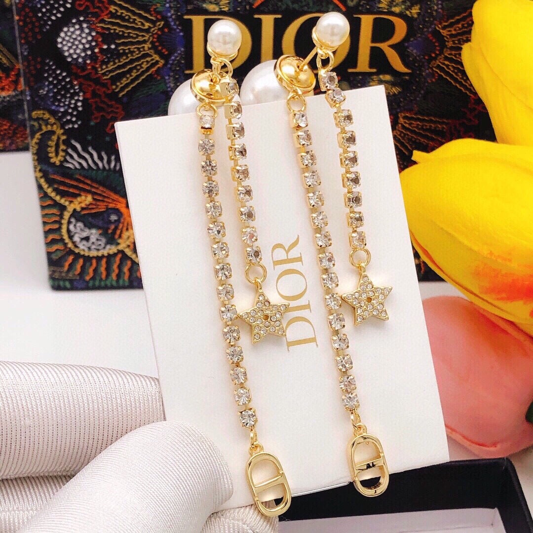 Dior Sterling Silver Pearl Earrings