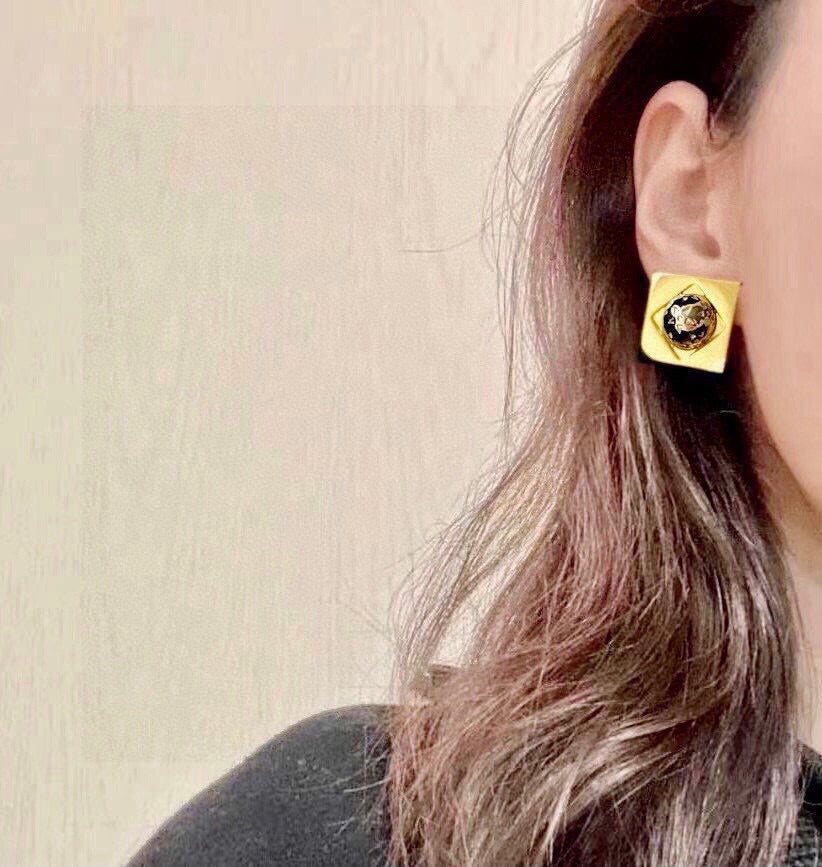 Celine Gold Orb Earrings