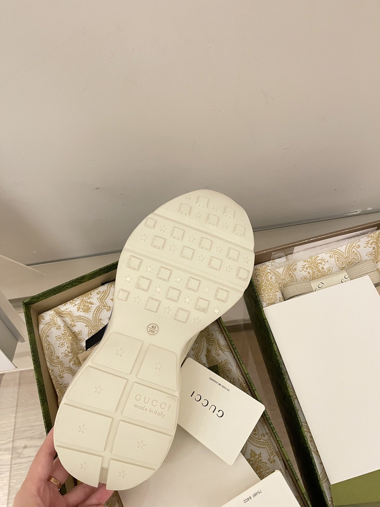 Gucci Calfskin Leather Sneakers