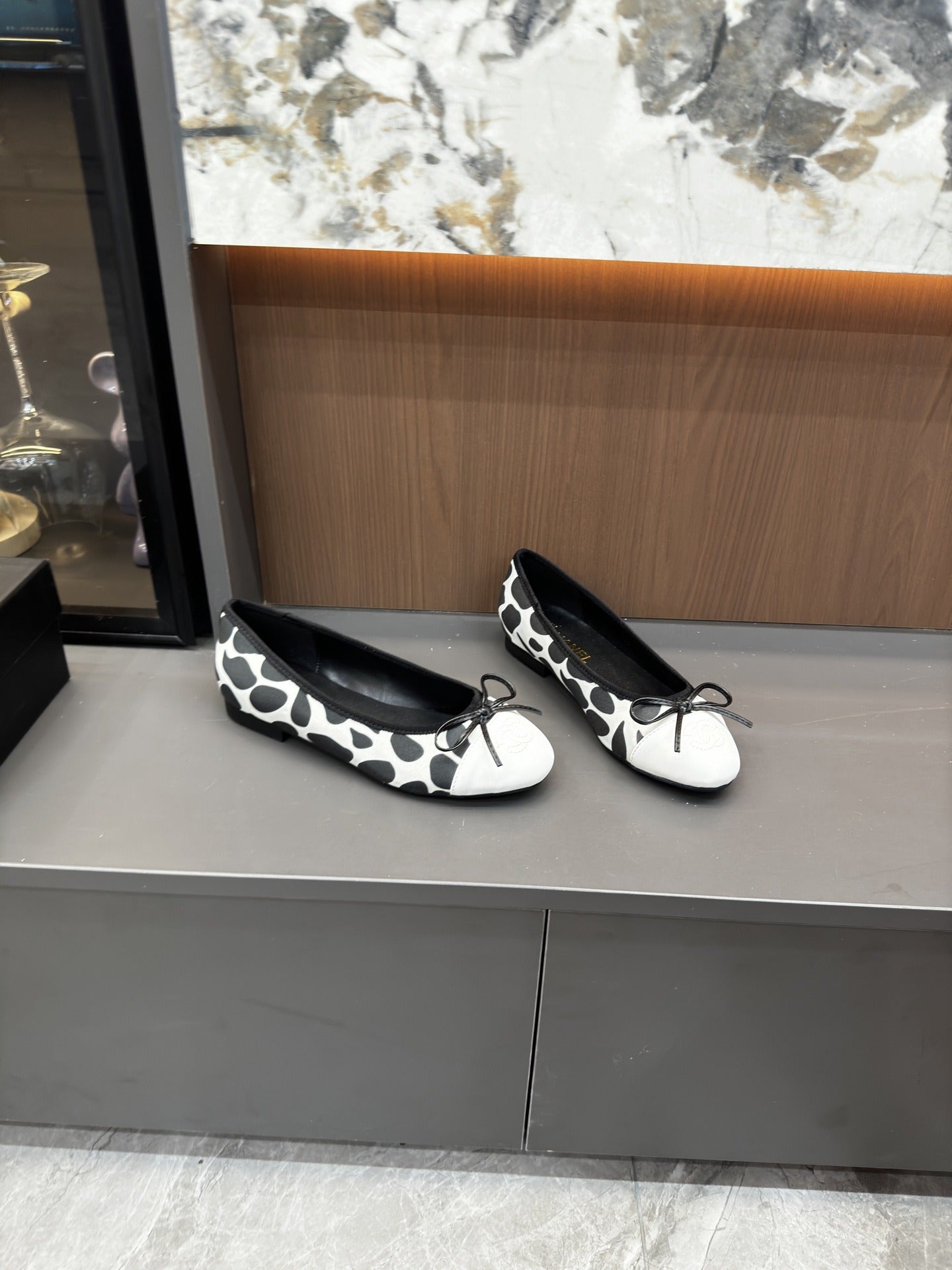 Chanel Lambskin Leather Bow Shoes