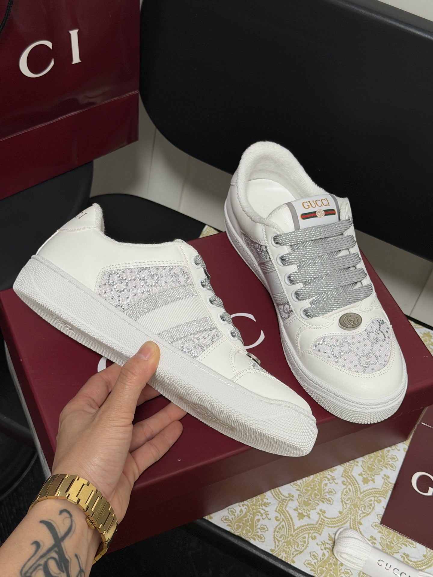 Gucci Crystal Sneakers