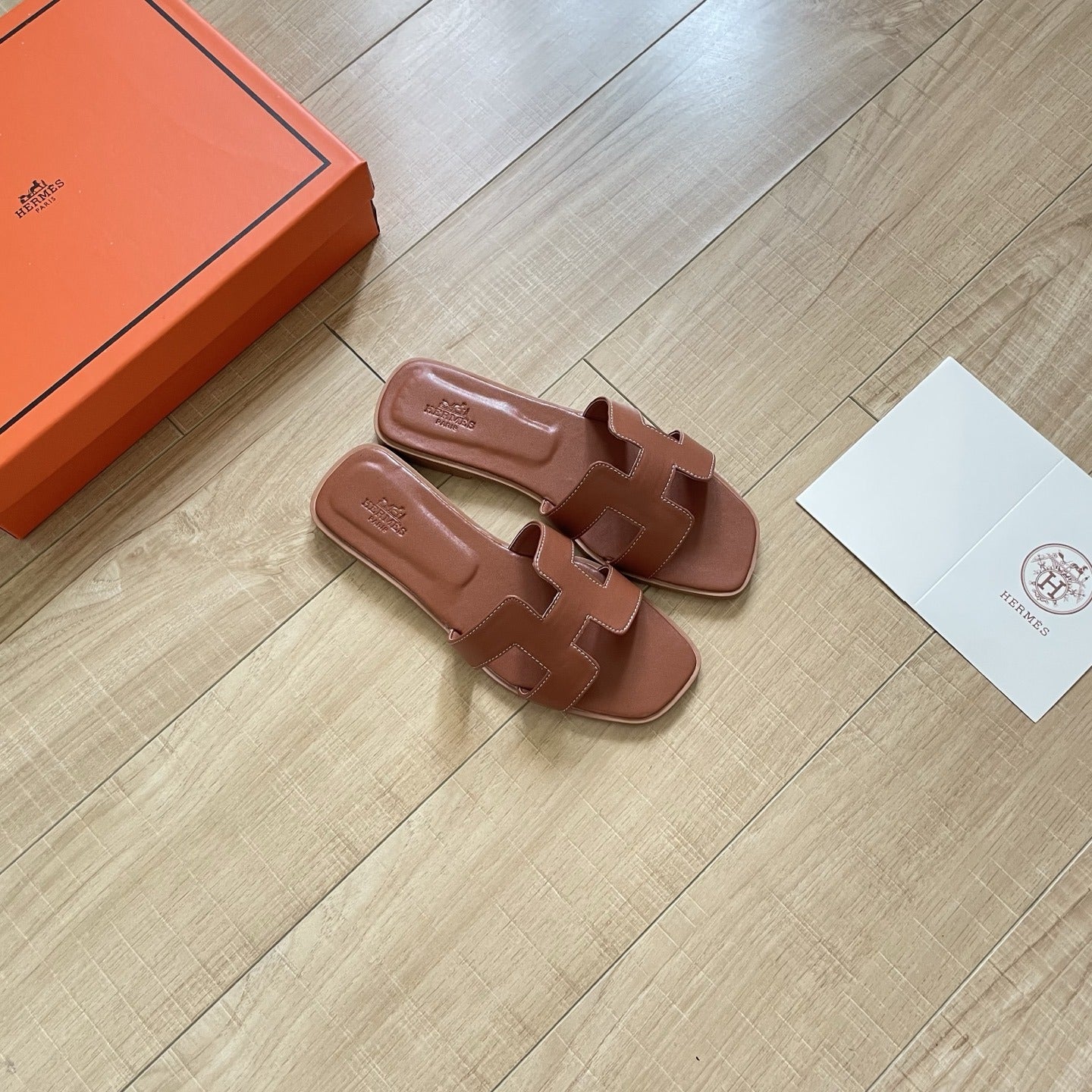 Hermes Leather Slides