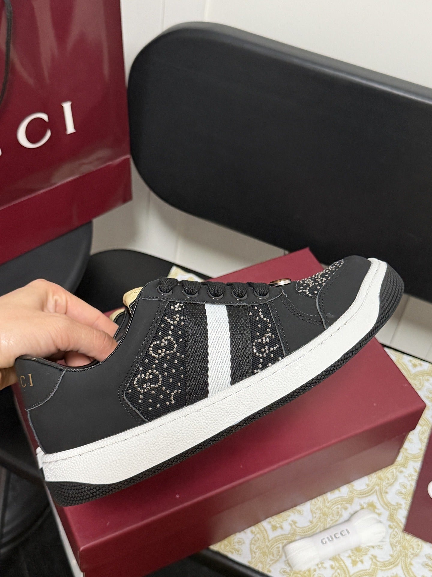 Gucci Crystal Sneakers
