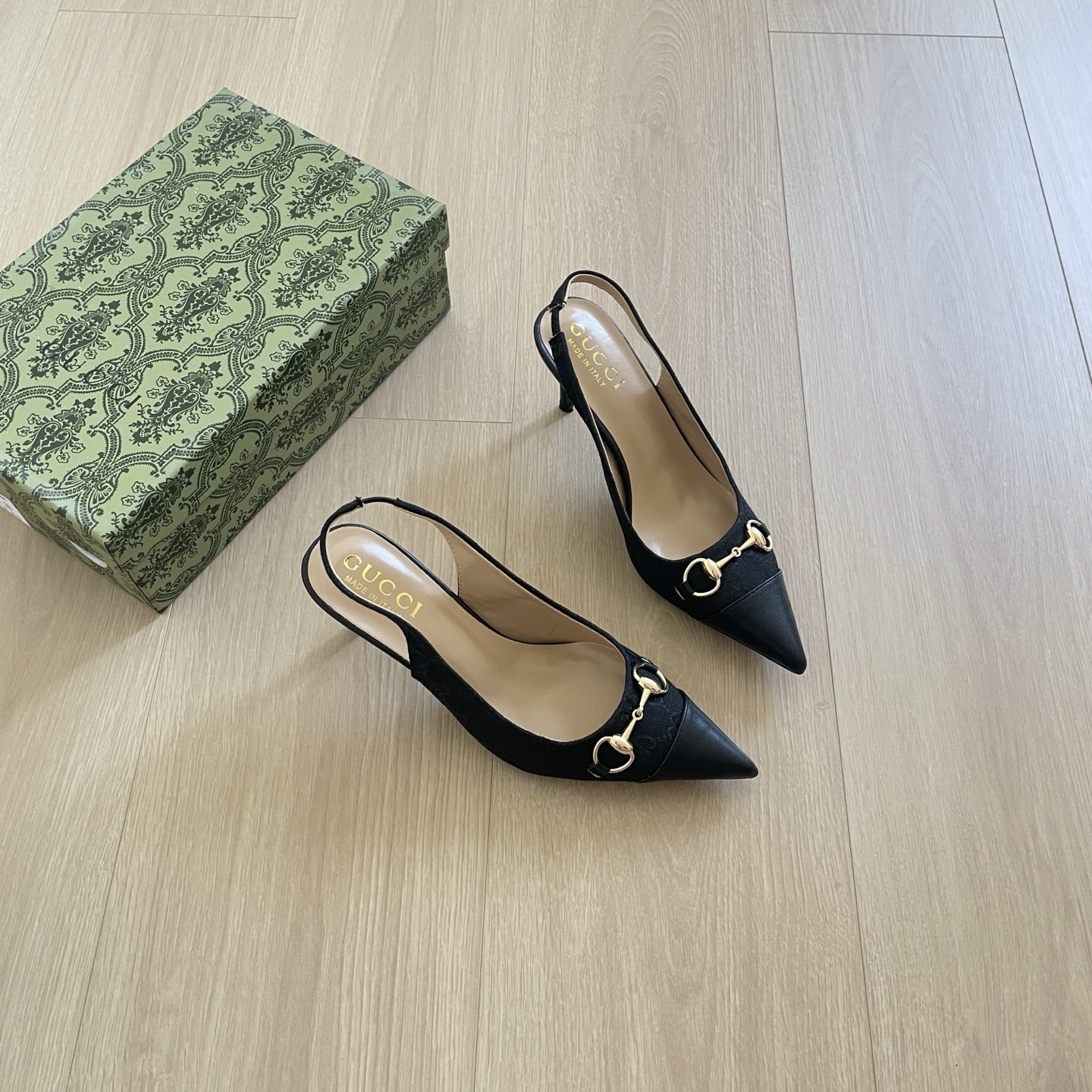 Gucci Canvas Horsebit Sandals