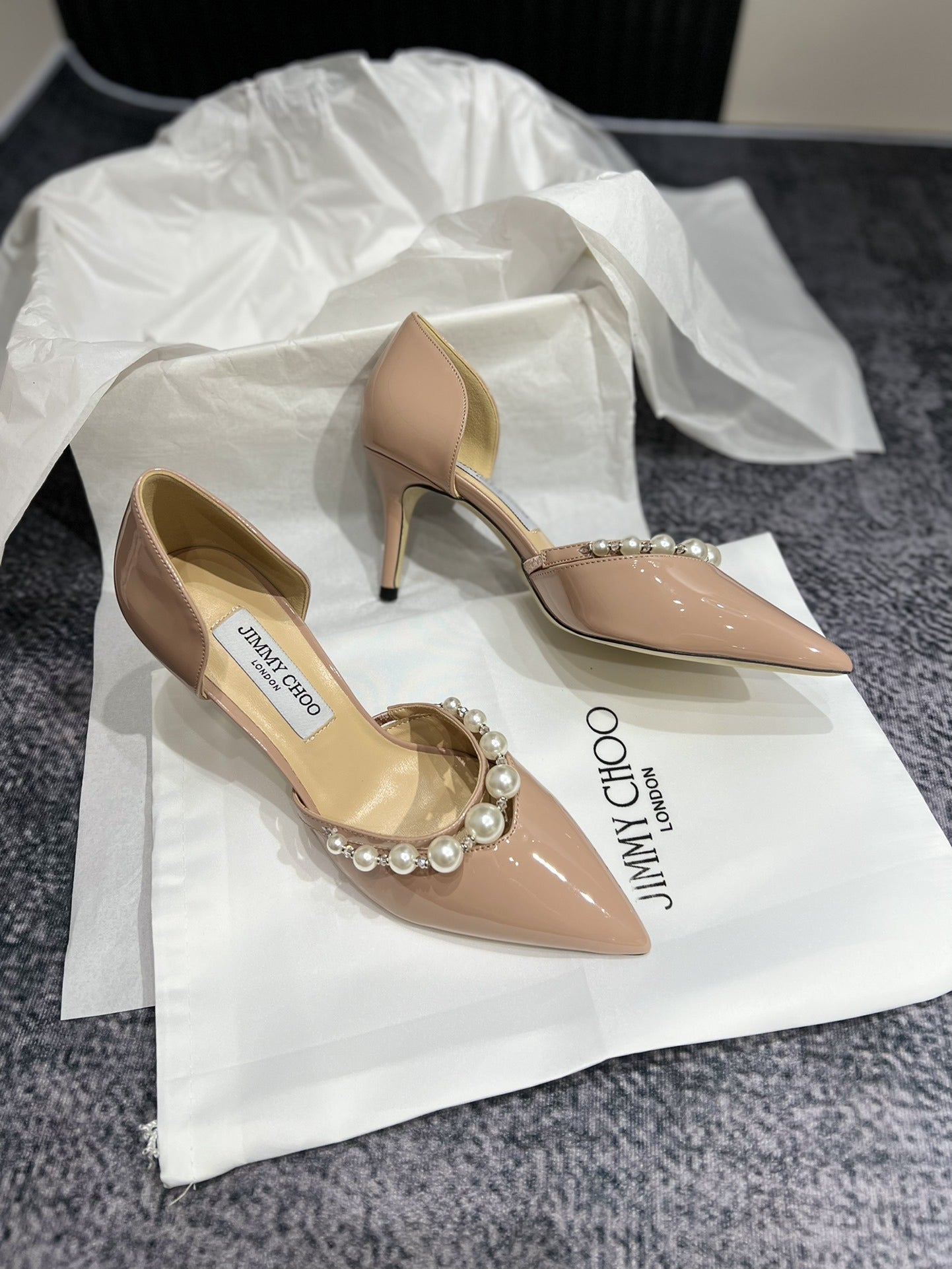 Jimmy Choo Black Pearl Heels