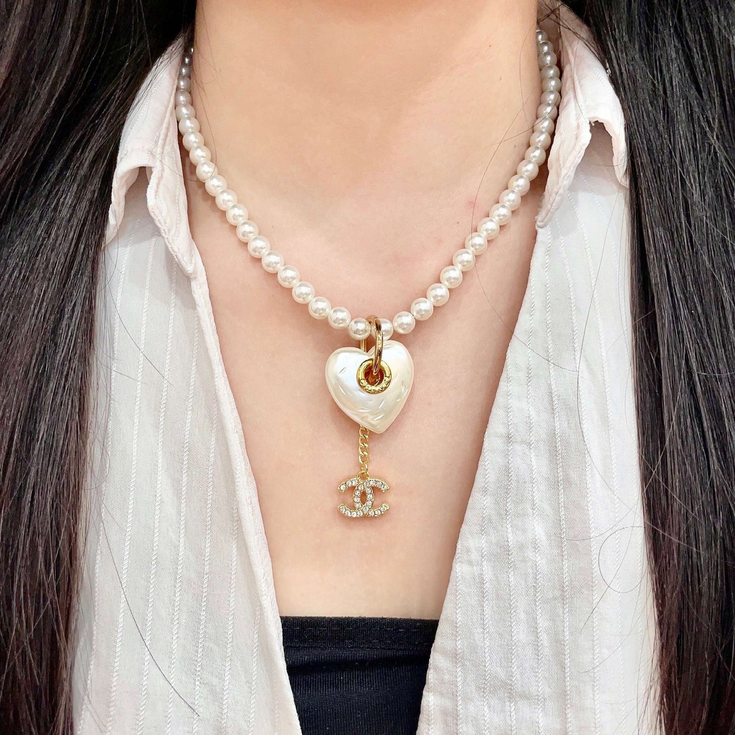 Chanel Logo Necklace