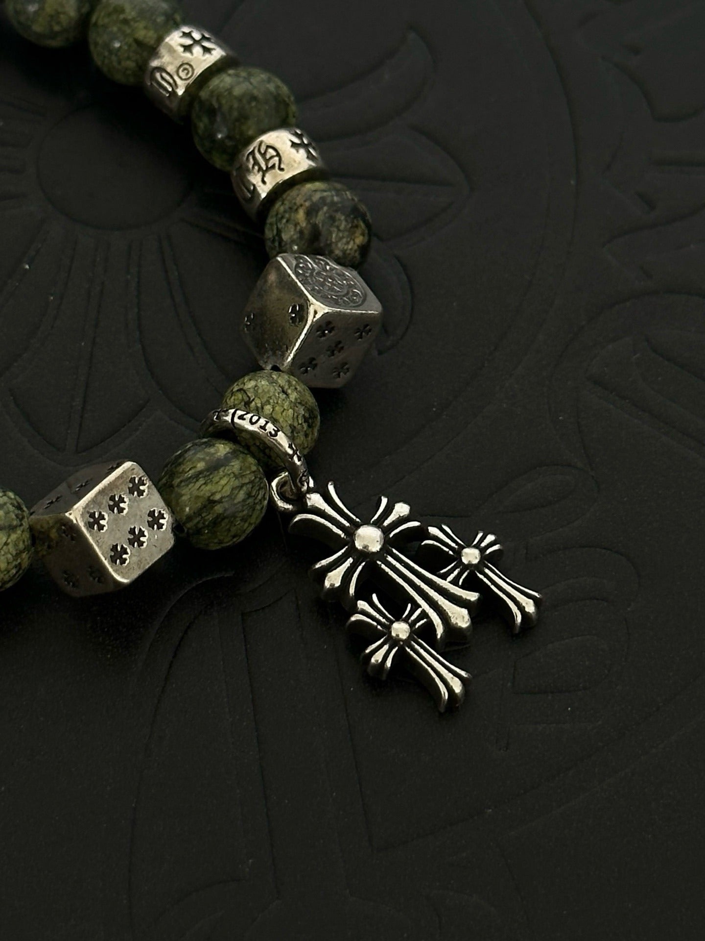 Chrome Hearts Sterling Silver Cross Bracelet
