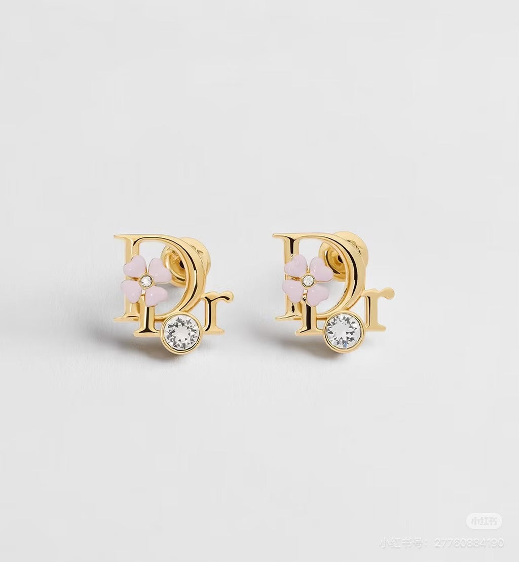 Dior Pink Crystal Earrings