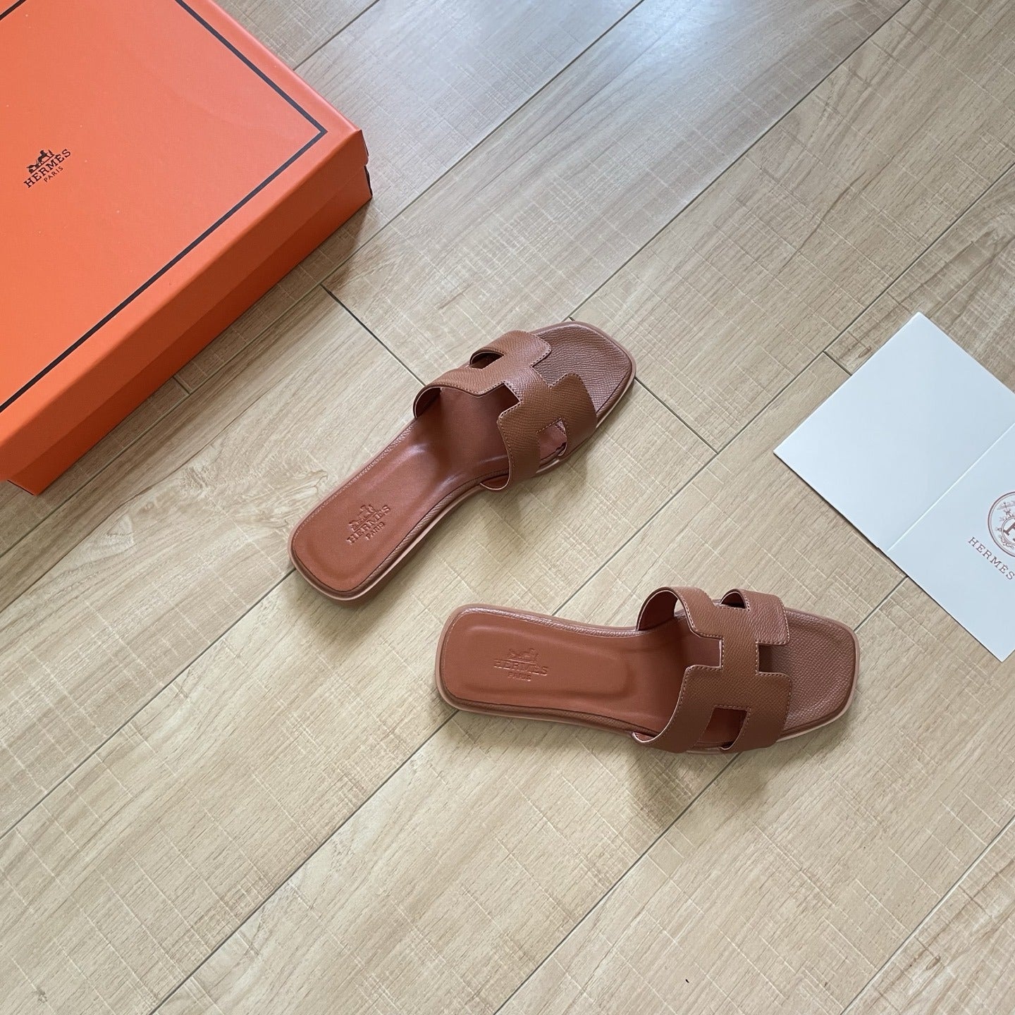 Hermes Leather Slides