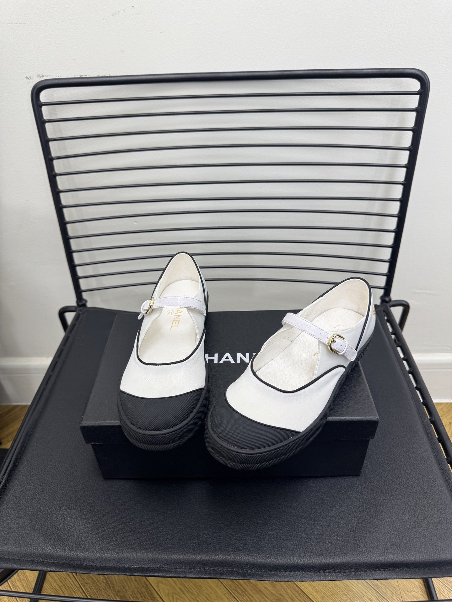 Chanel Lambskin Leather Logo Shoes