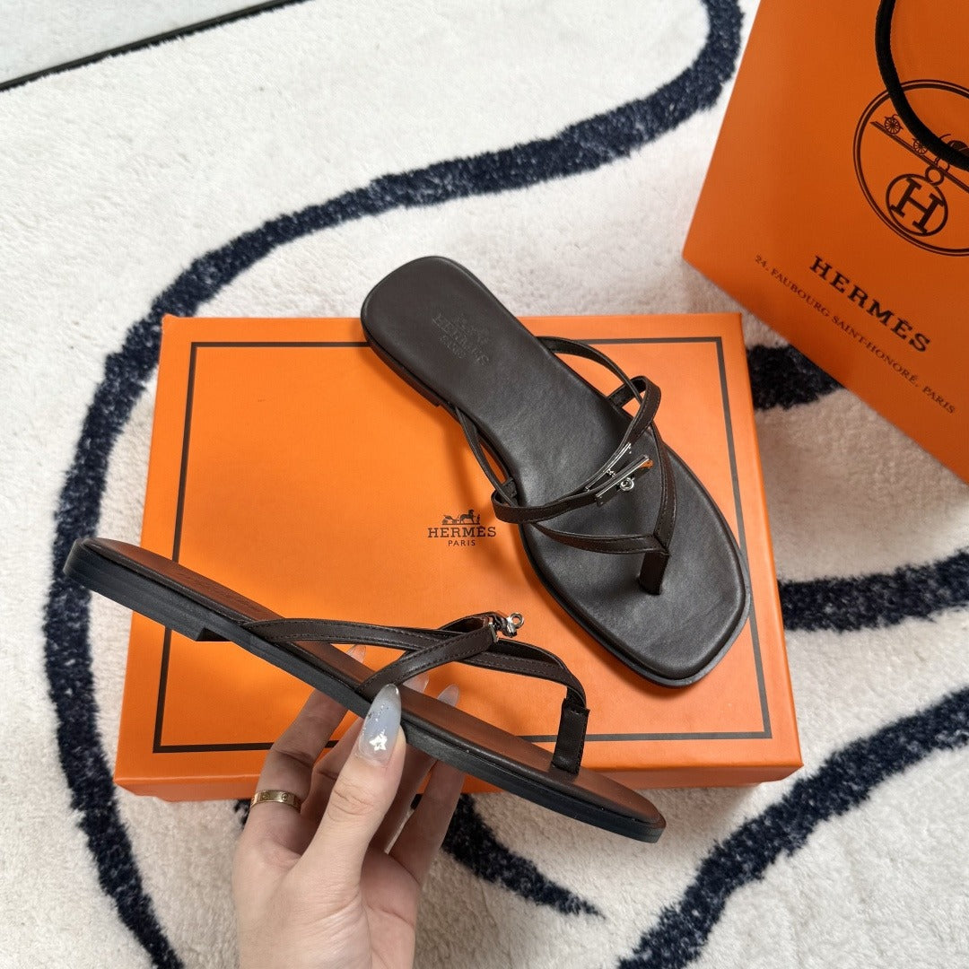 Hermes Leather Logo Slides