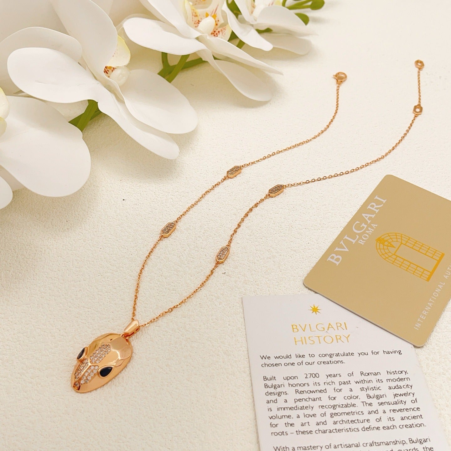Bvlgari Brass Serpent Necklace
