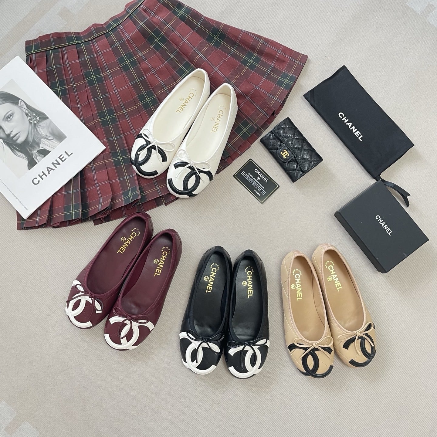 Chanel Leather Ballet Flats
