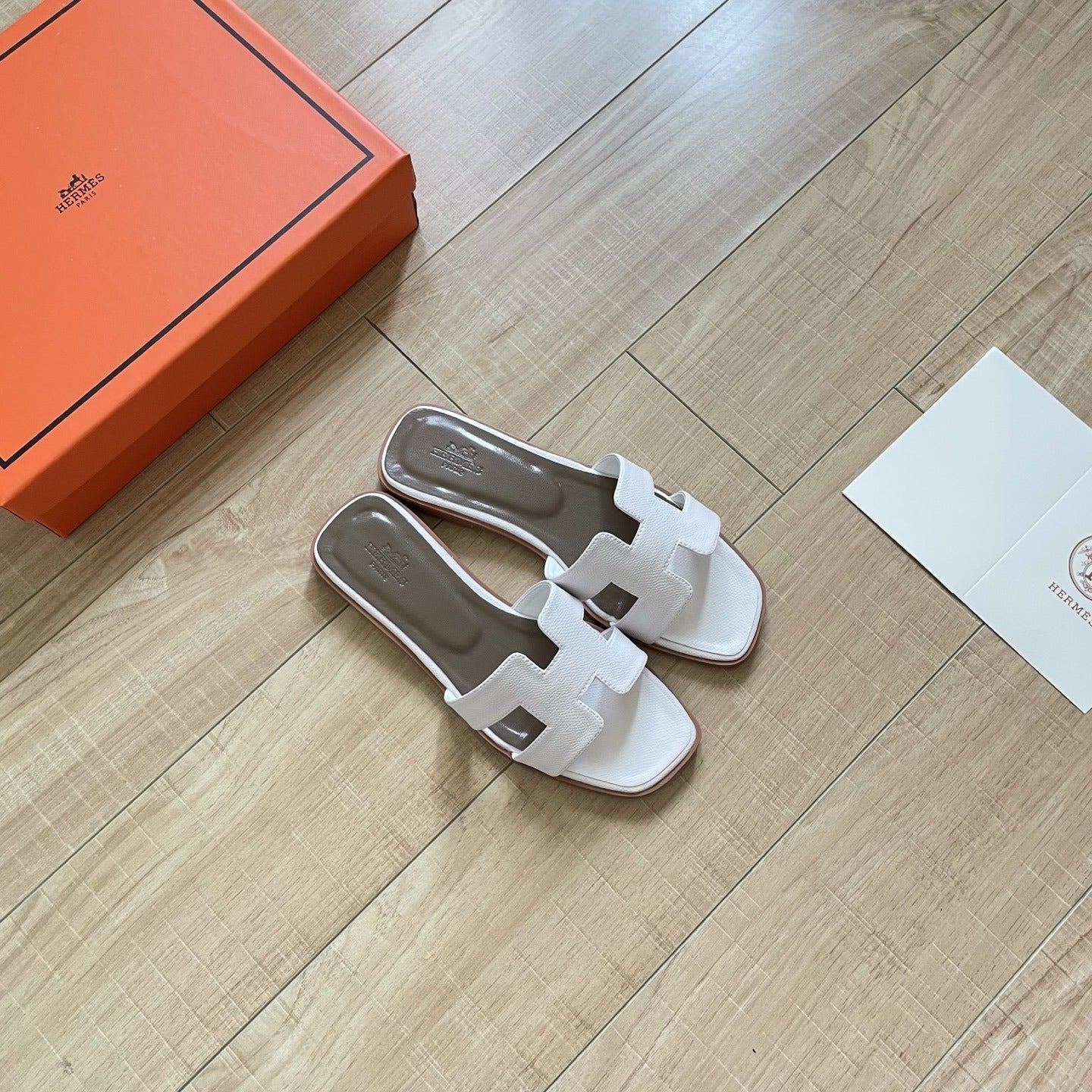 Hermes Leather Slides