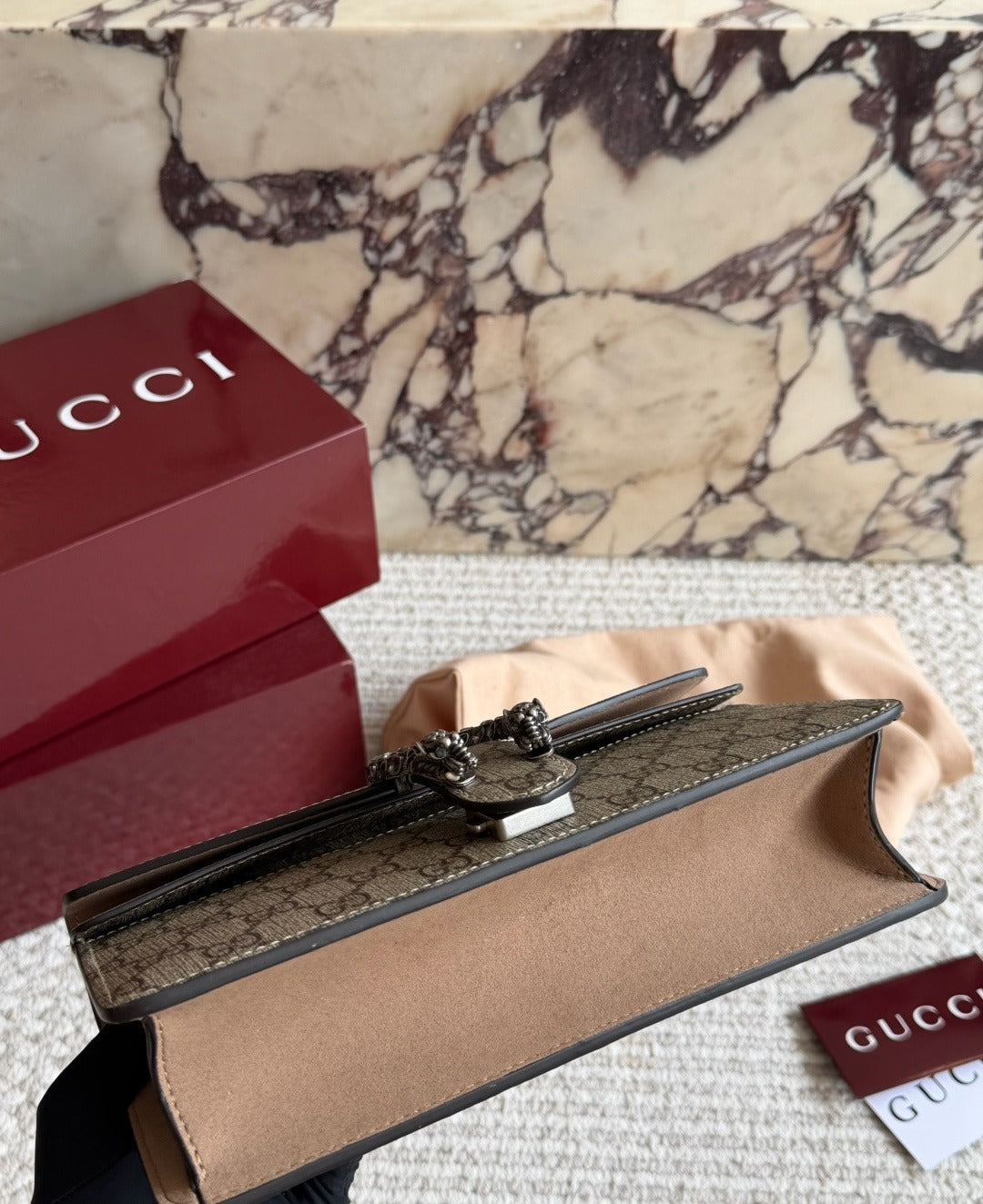Gucci Leather Dionysus Clutch