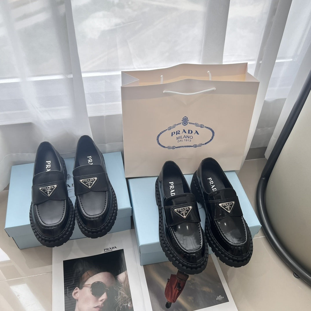 Prada Lambskin Leather Dress Shoes