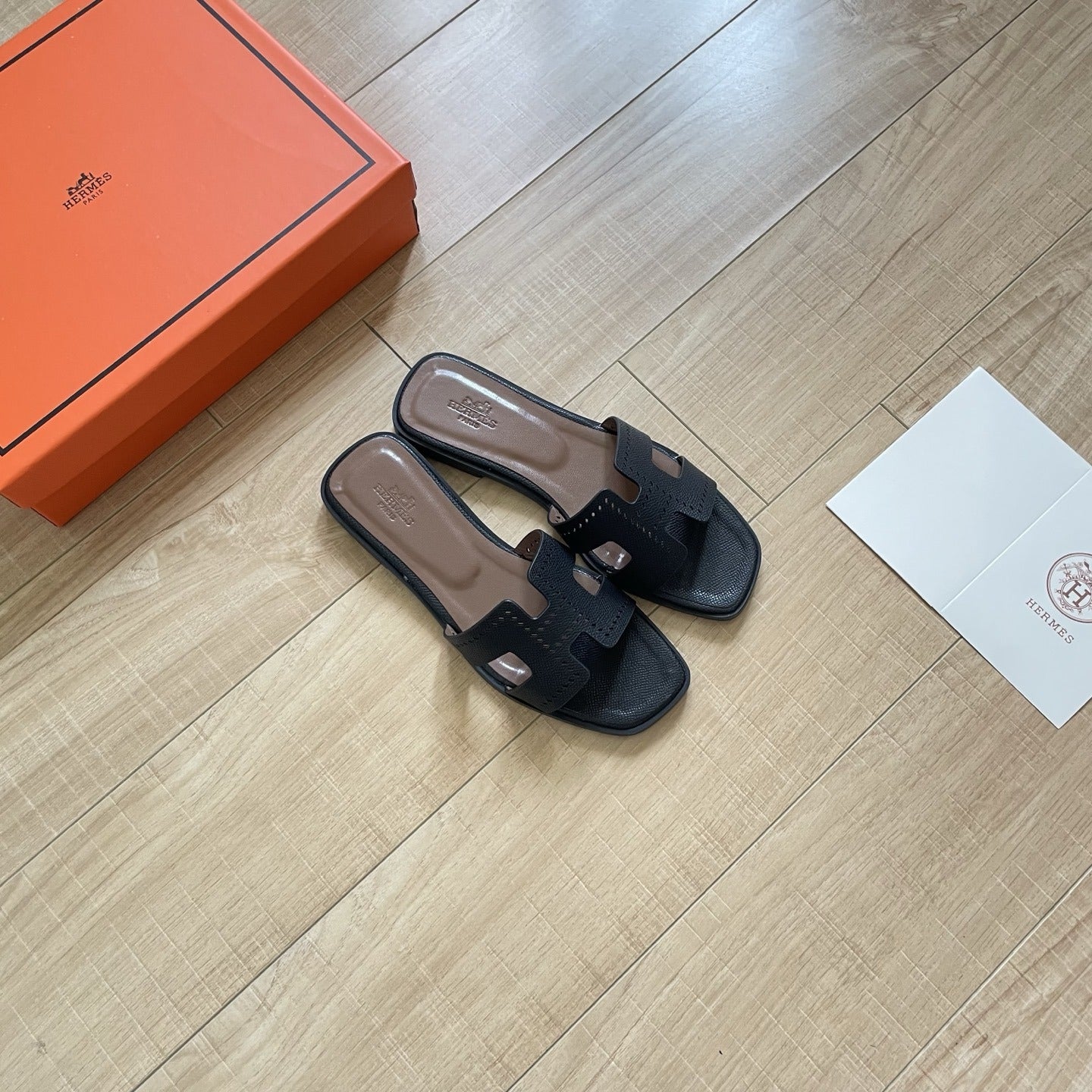 Hermes Leather Slides