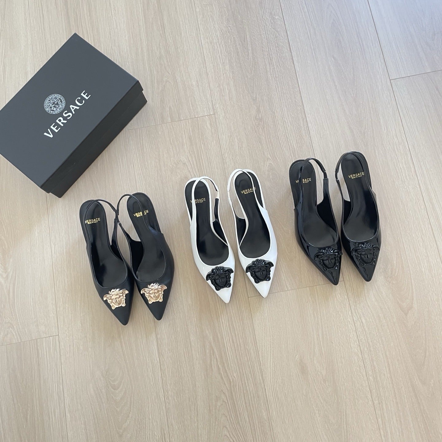 Versace Lambskin Leather Sandals