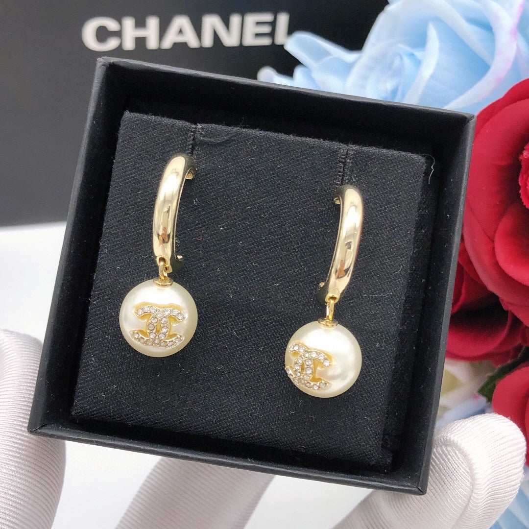 Chanel Pearl Earrings
