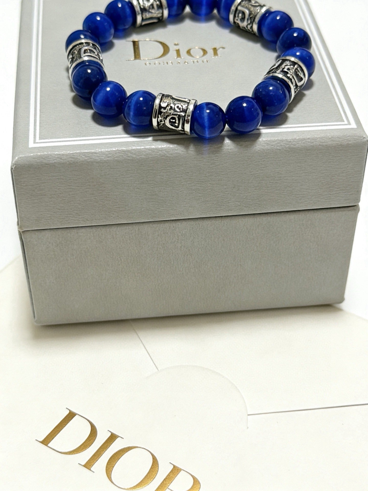 Dior Sterling Silver Vintage-Finish Bracelet