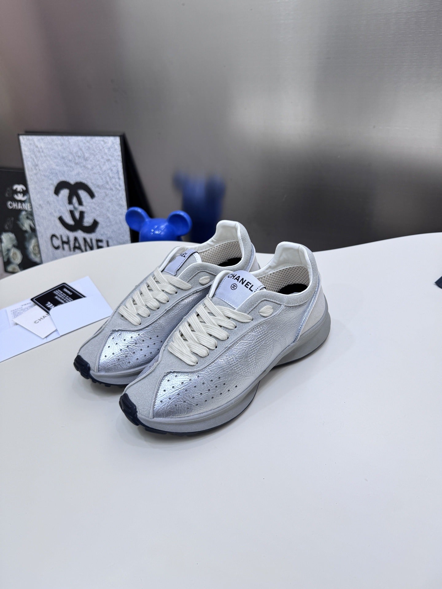 Chanel Leather Tennis Sneakers