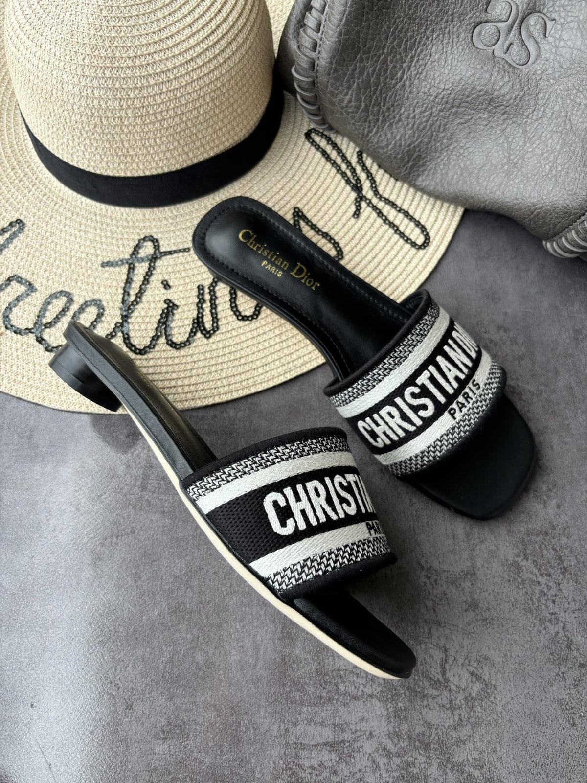 Dior Square Toe Slides