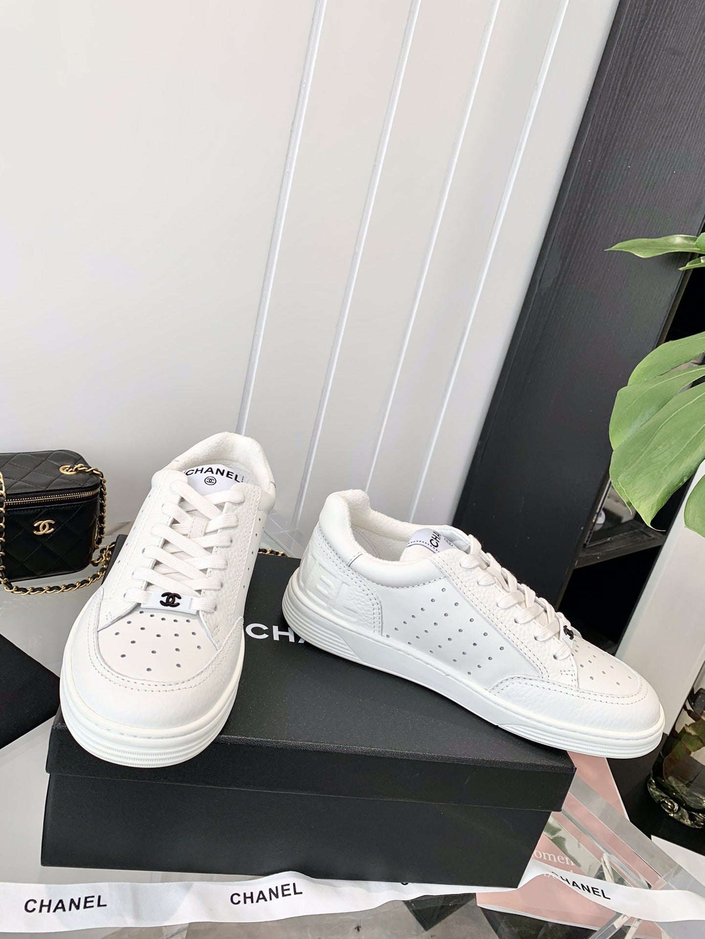 Chanel Logo Sneakers