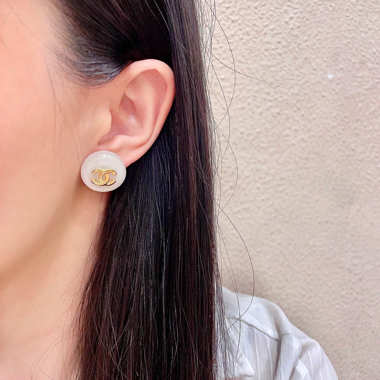 Chanel Logo Earrings
