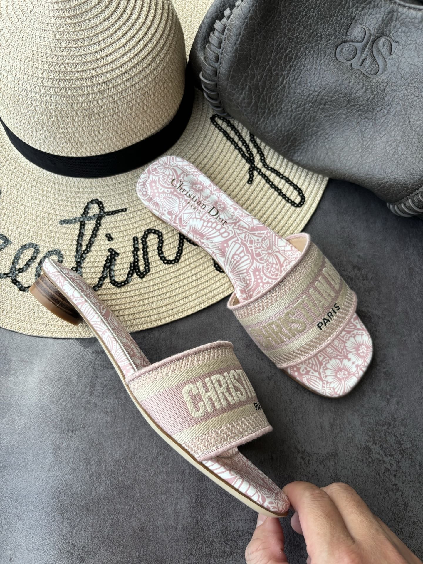 Dior Square Toe Slides