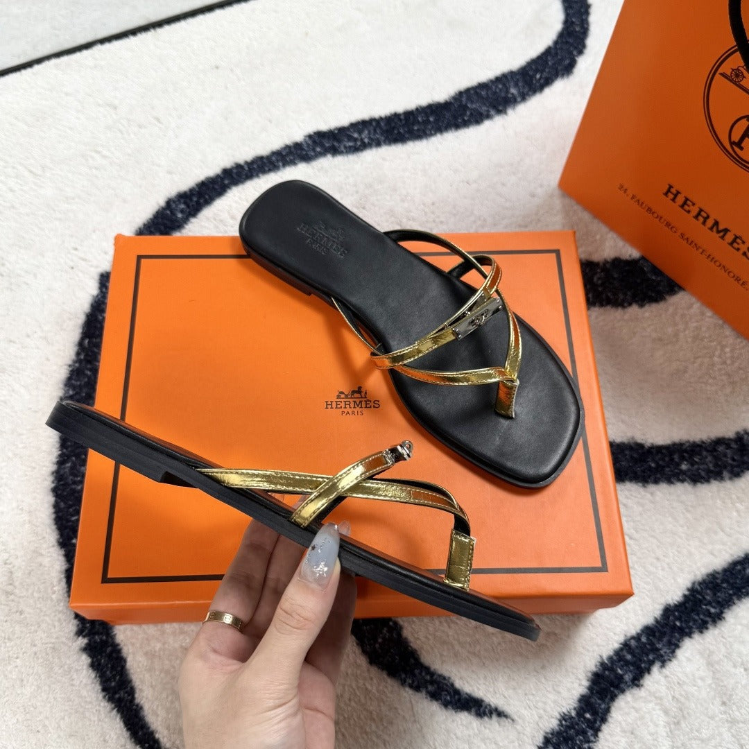 Hermes Leather Logo Slides