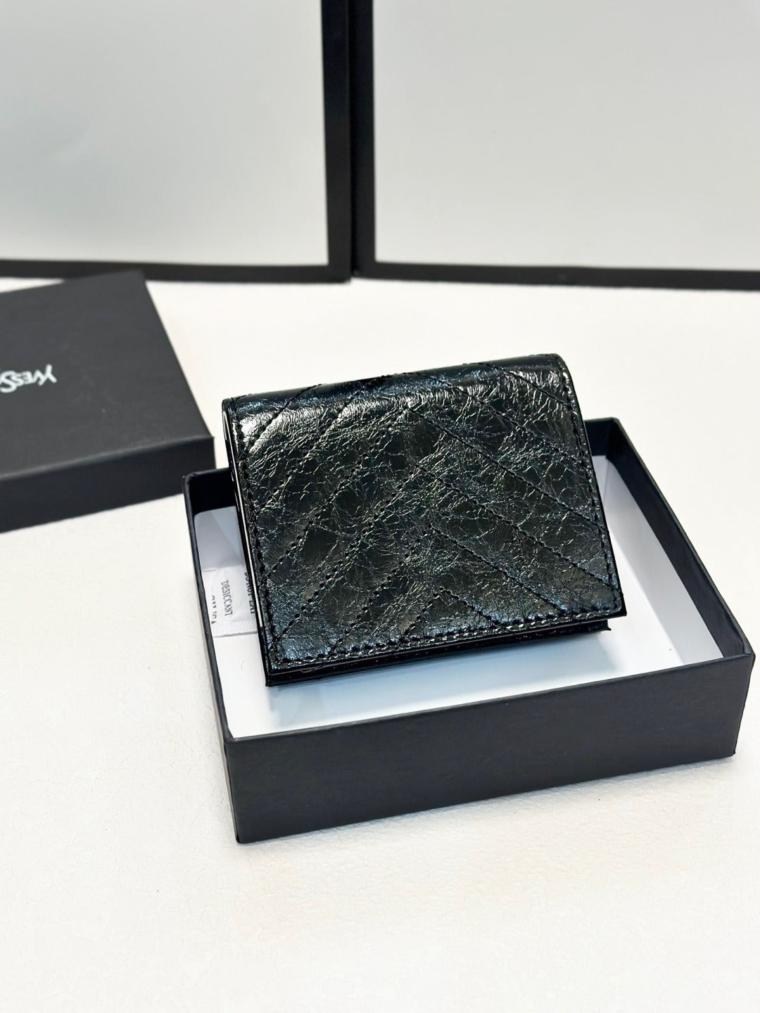 Saint Laurent Black Calfskin Leather Wallet