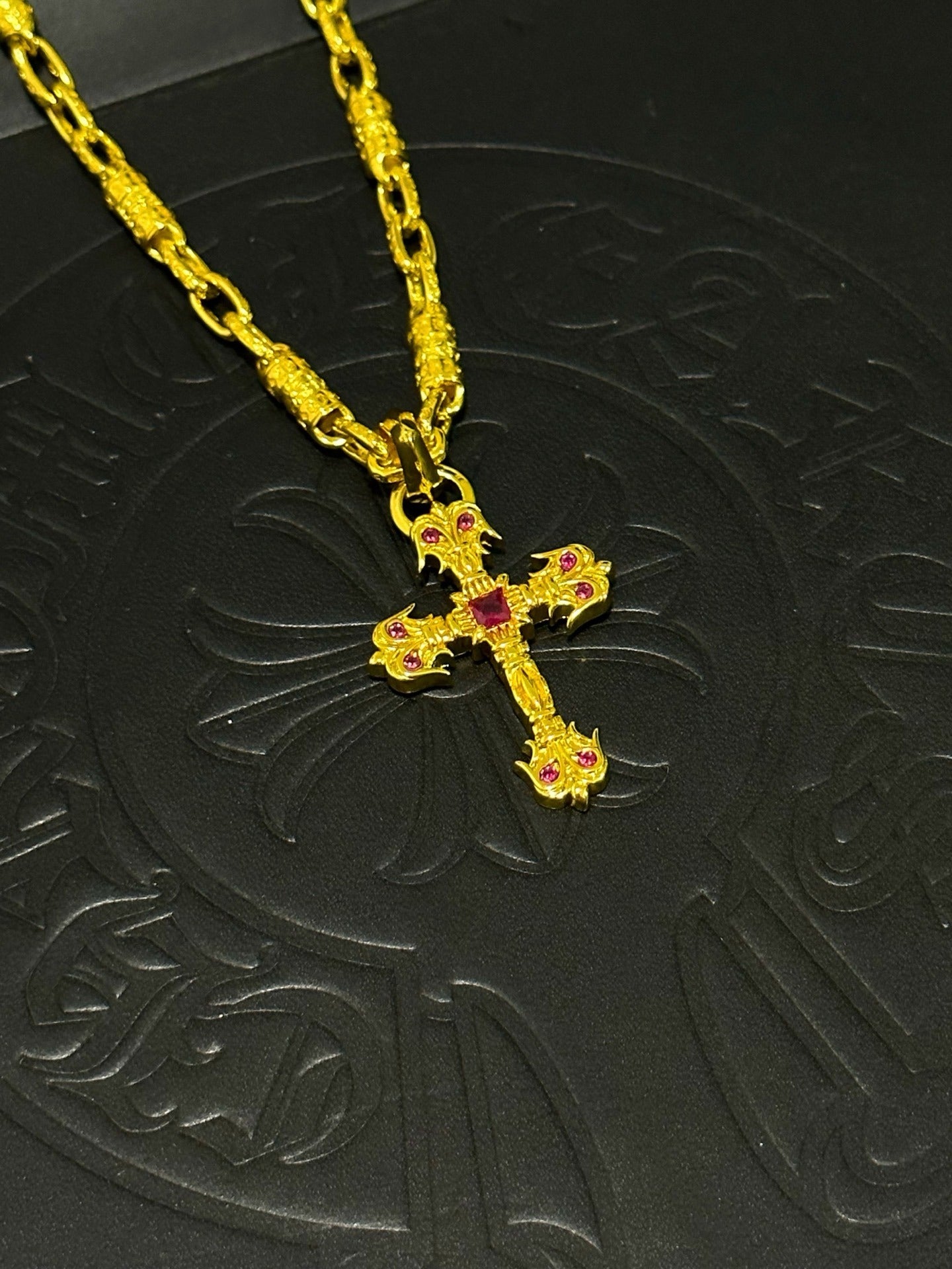 Chrome Hearts Sterling Silver Cross Necklace