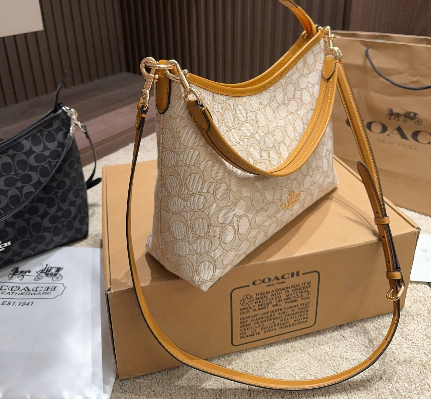 Coach Denim Vintage-Finish Crossbody Bag