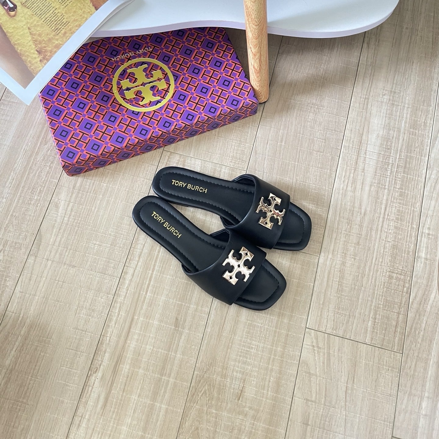 Tory Burch Patent Leather Slides