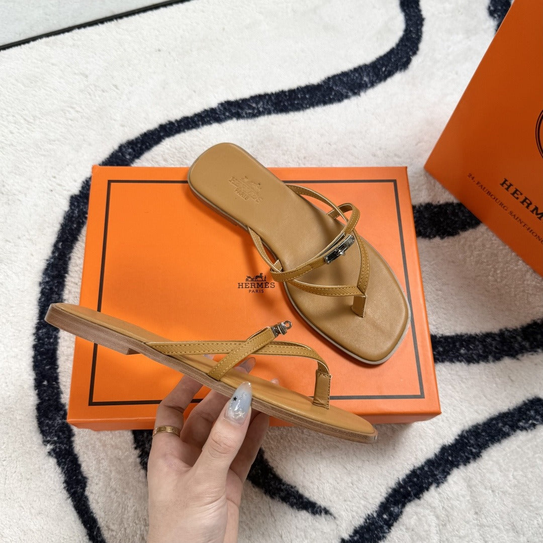 Hermes Leather Logo Slides