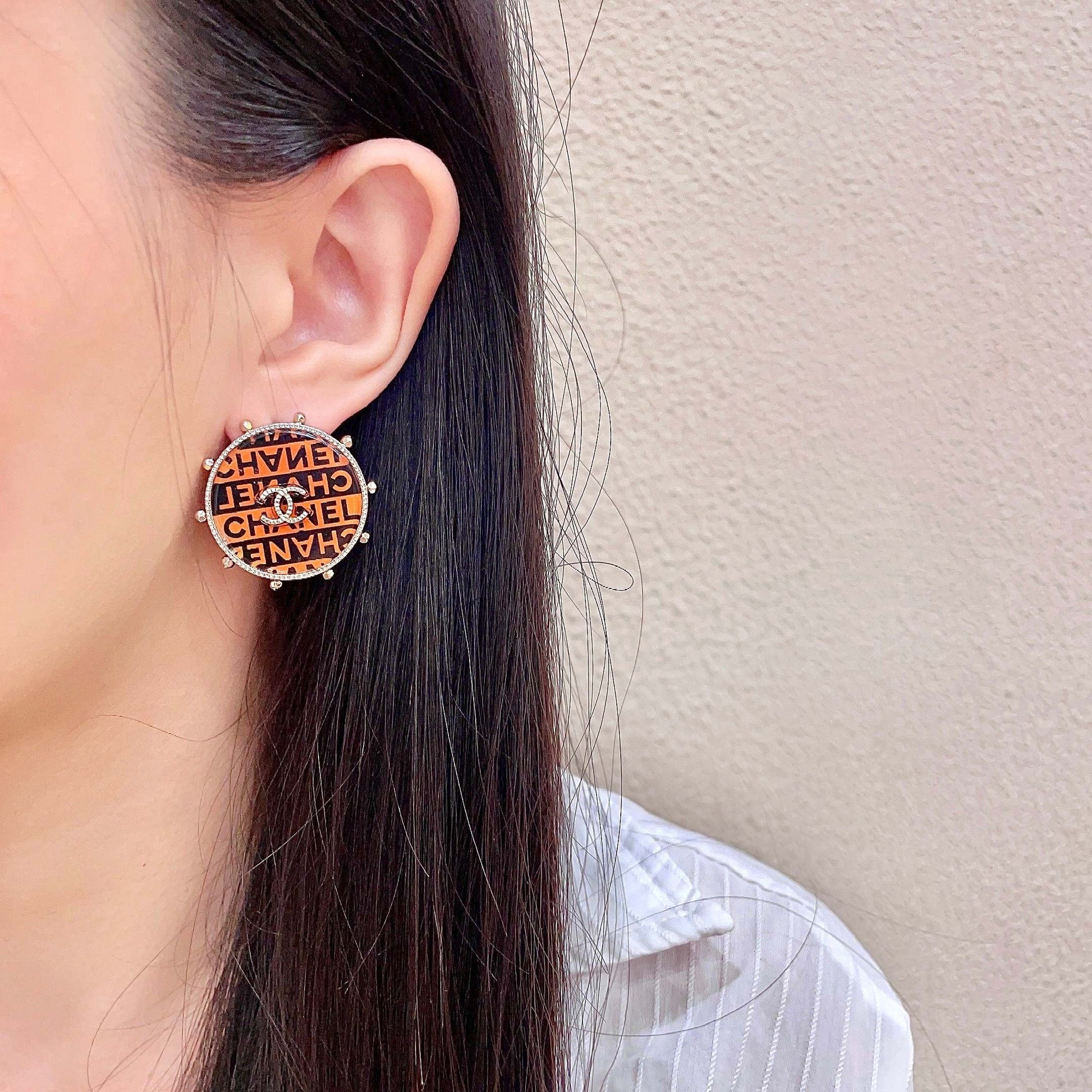 Chanel Logo Earrings