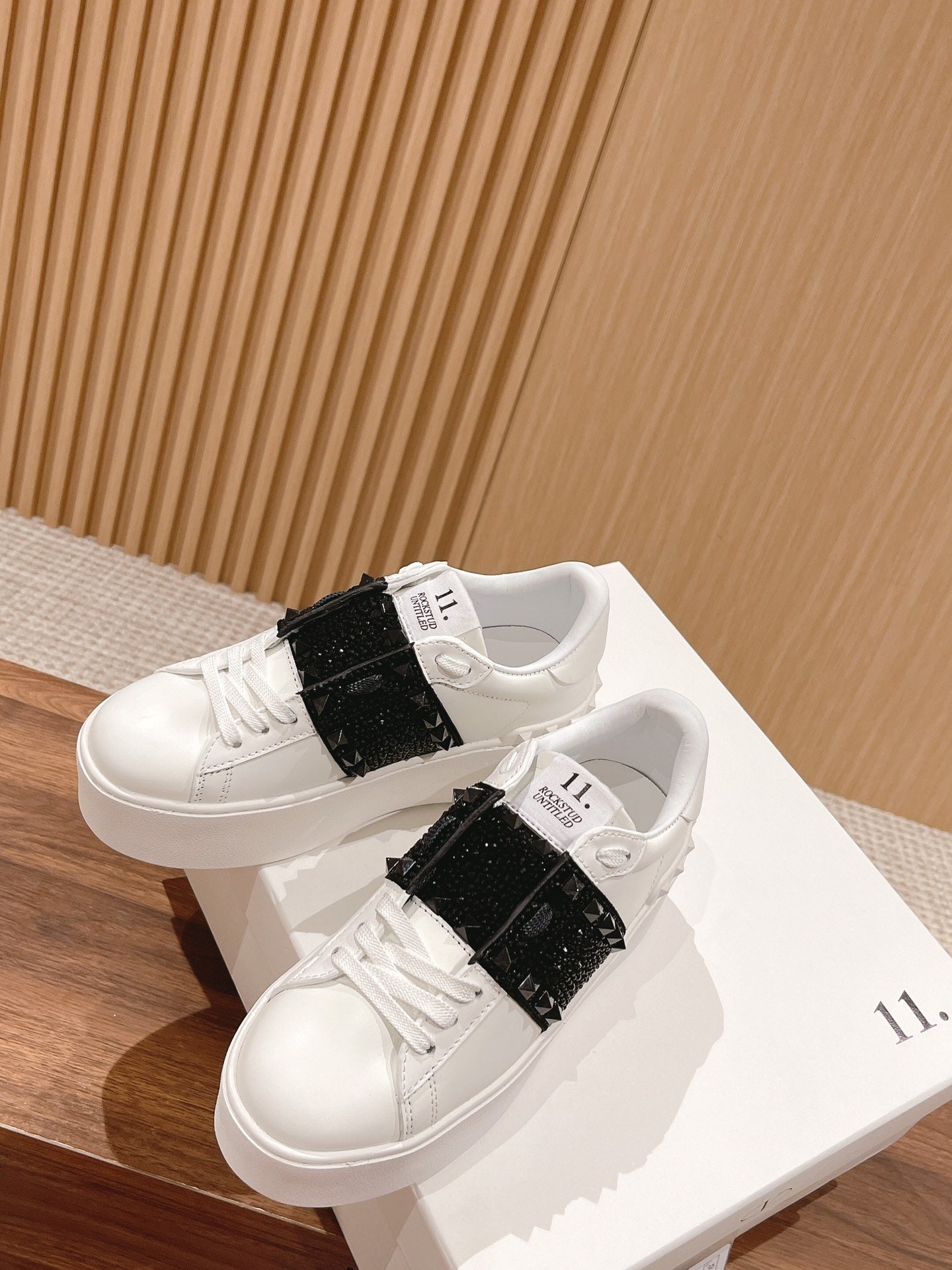 Valentino Calfskin Leather Sneakers