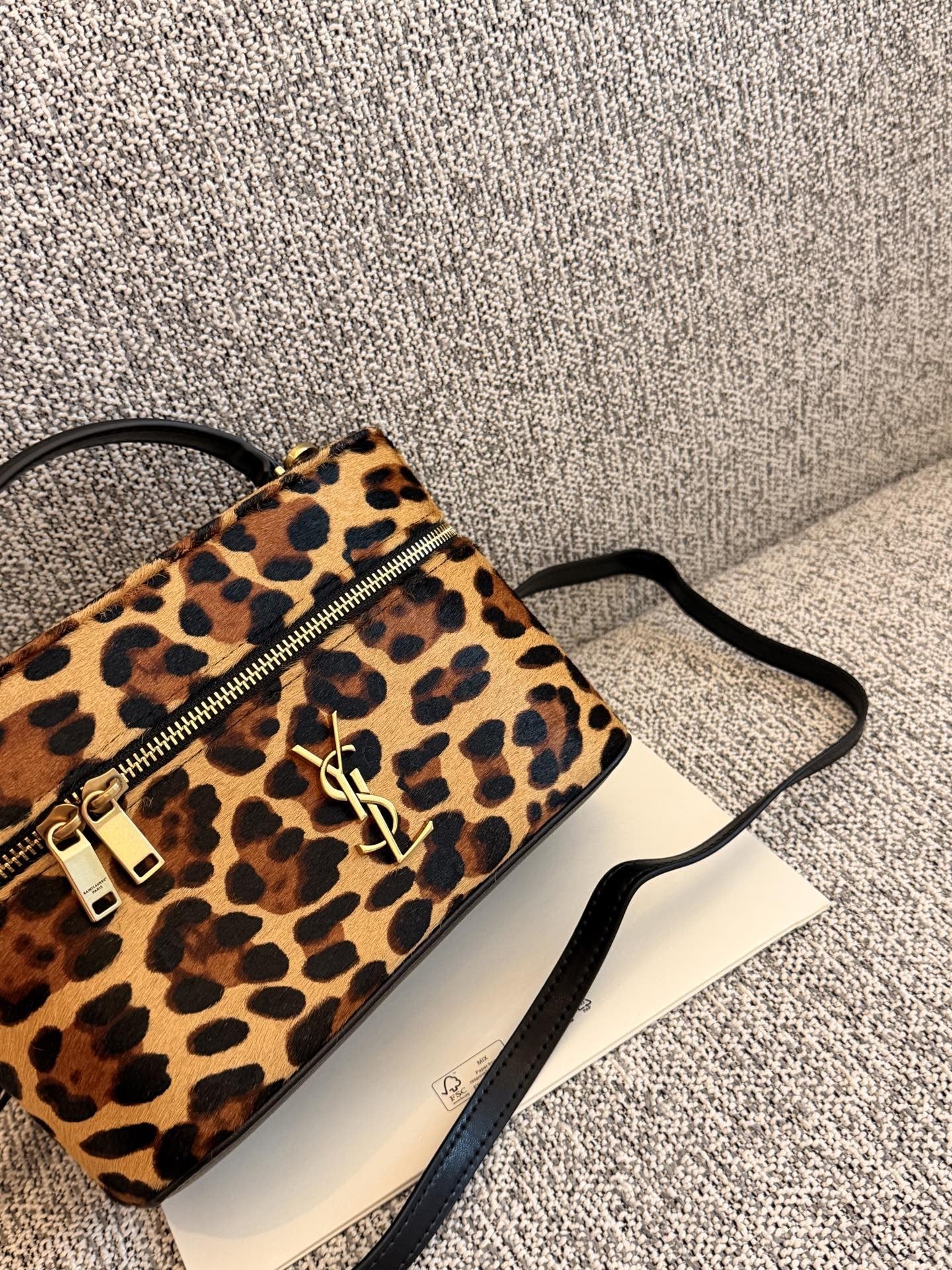 Saint Laurent Leopard-Print Handbag