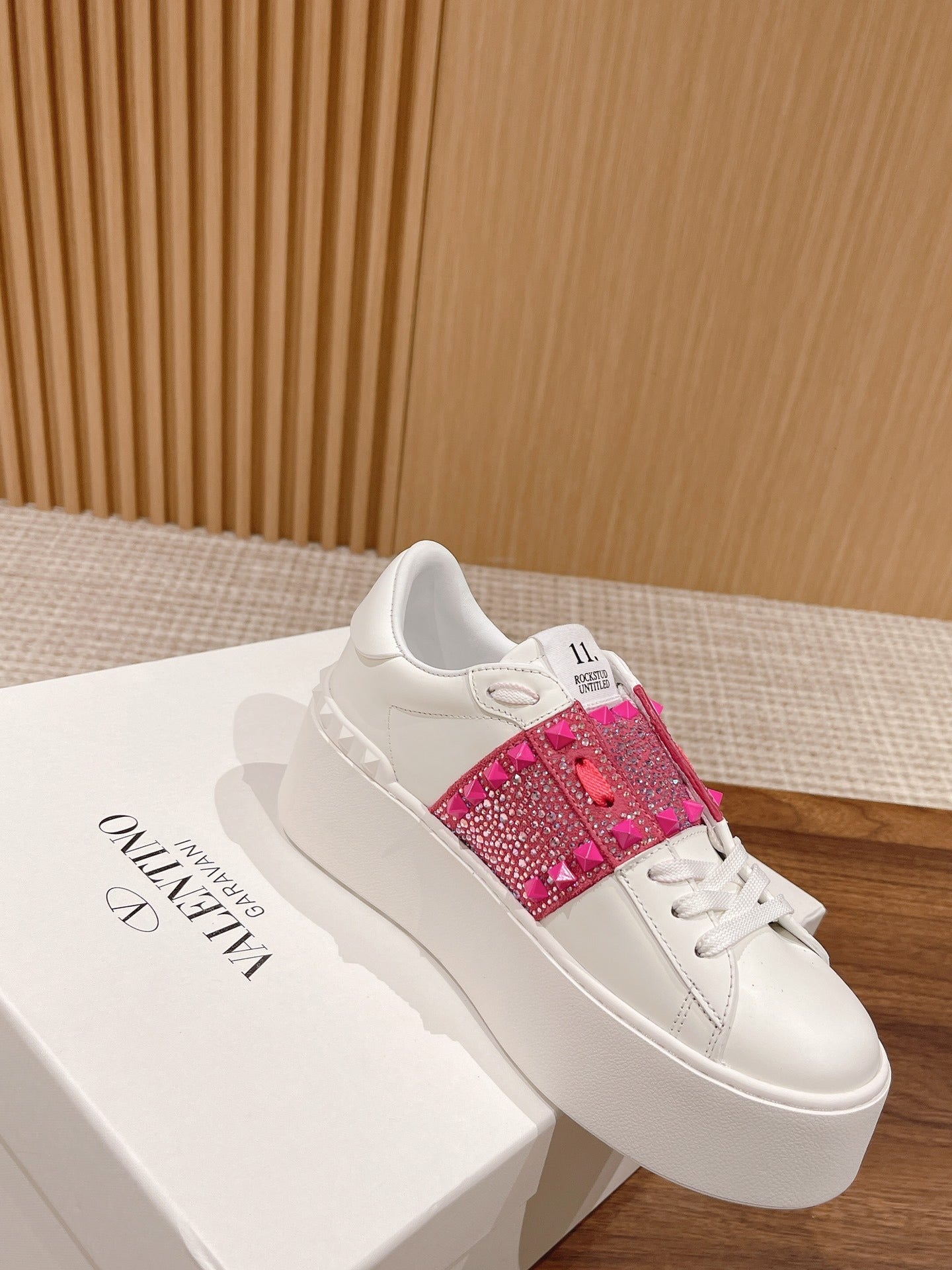 Valentino Calfskin Leather Sneakers